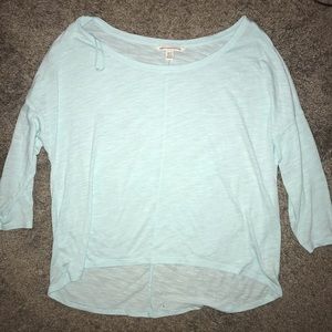 light blue american eagle half sleeve shirt